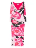 CHIARA BONI La Petite Robe floral-print wrap midi dress - Pink