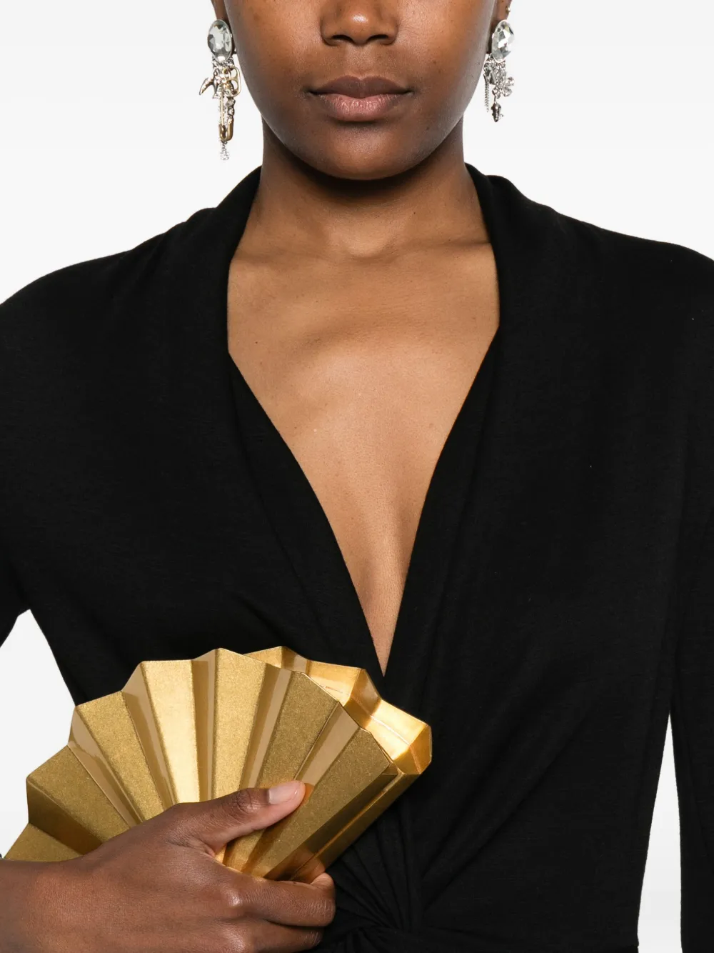 CHIARA BONI La Petite Robe Midi-jurk met gedraaid detail Zwart