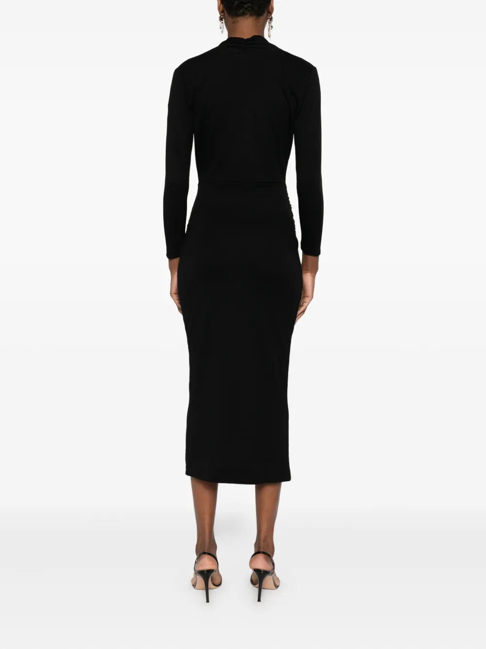 CHIARA BONI La Petite Robe Midi-jurk met gedraaid detail Zwart