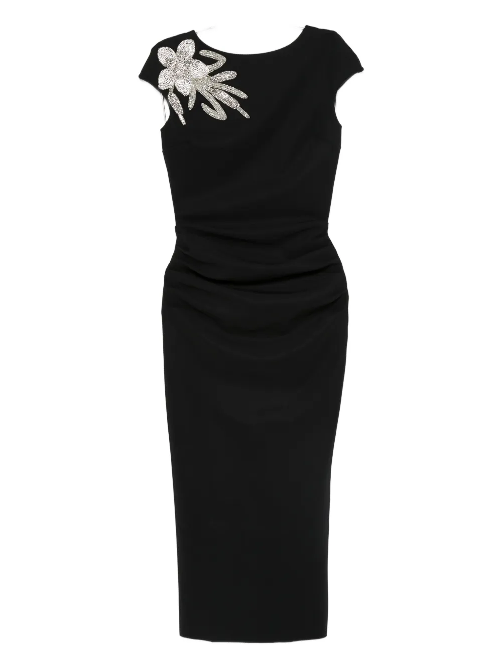 CHIARA BONI La Petite Robe Hesup cap-sleeve midi dress | Black | Image 1
