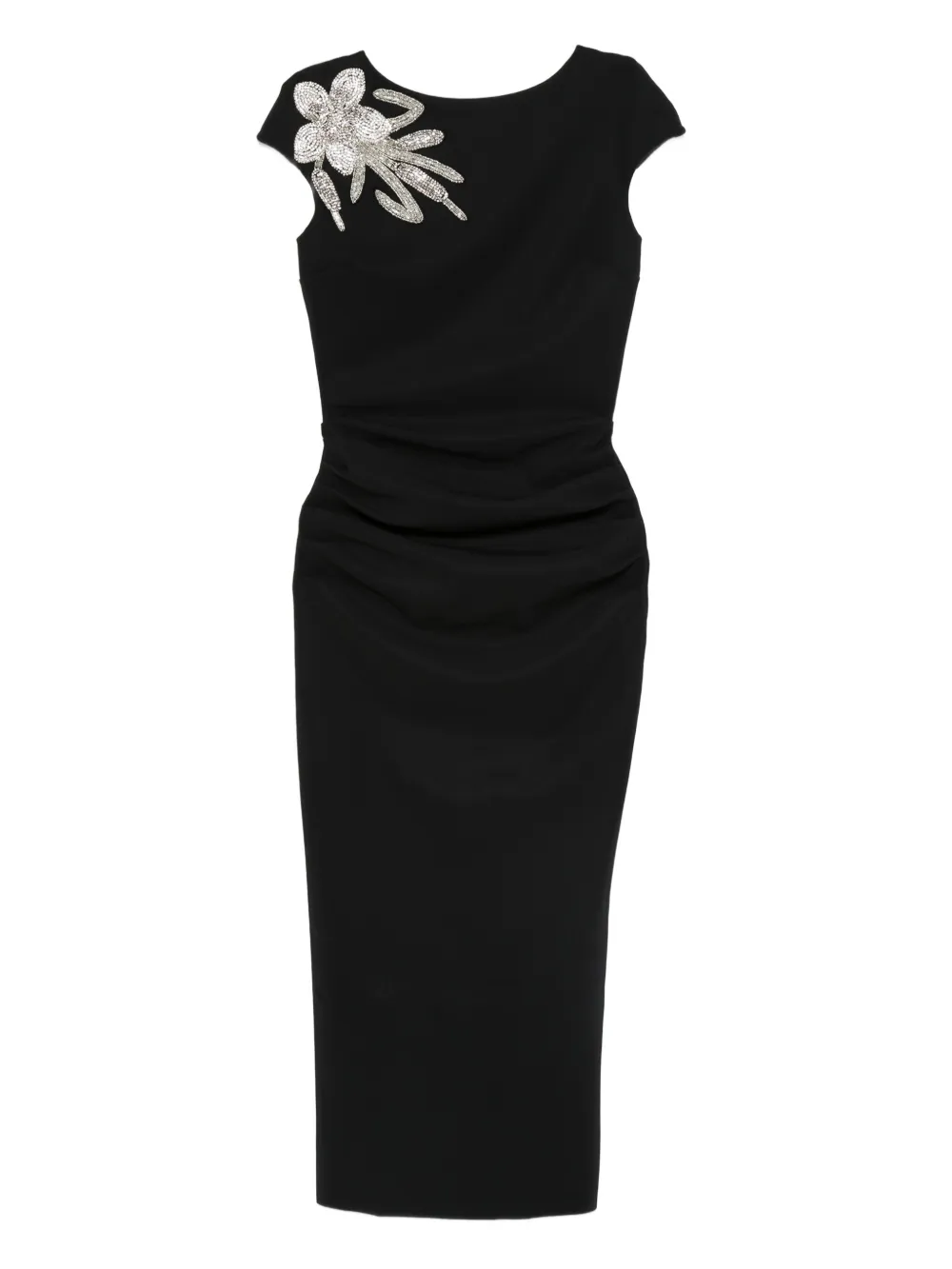 CHIARA BONI La Petite Robe Hesup midi-jurk met kapmouwen Zwart