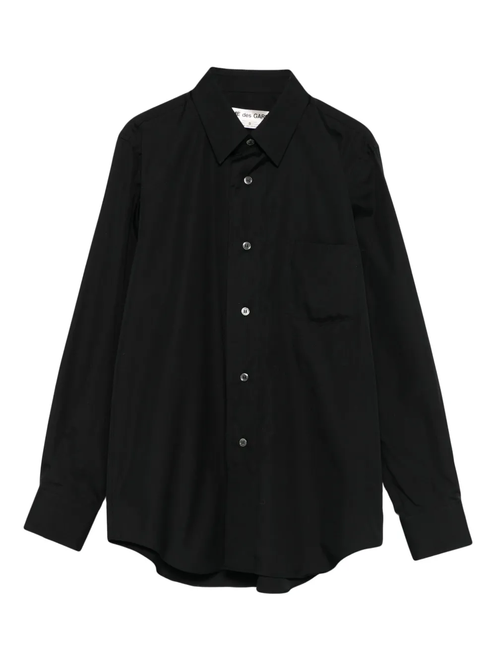 Comme Des Garçons Overhemd met lange mouwen en zak Zwart