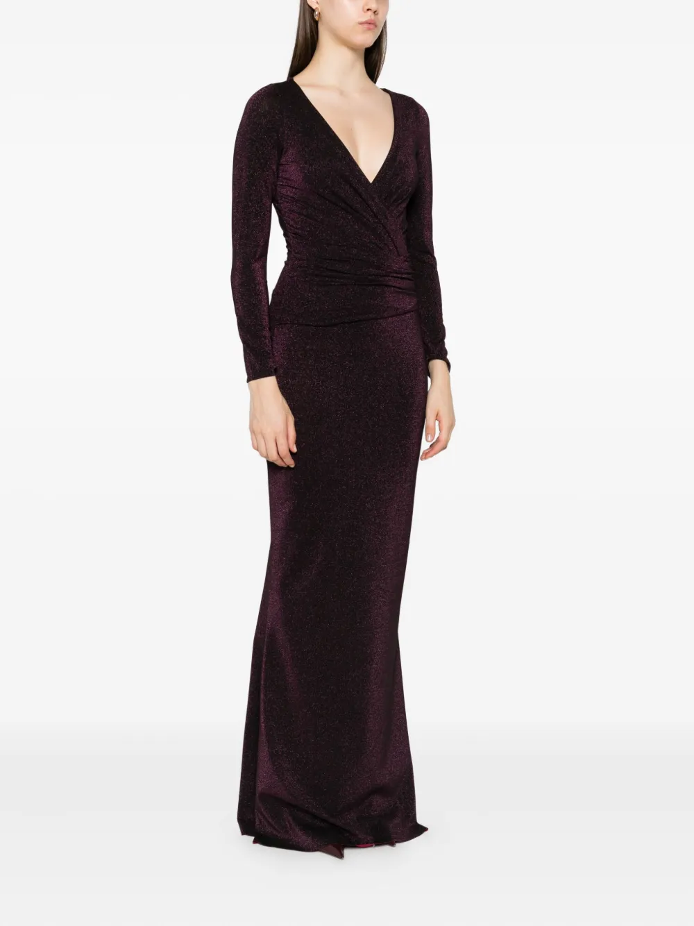 CHIARA BONI La Petite Robe Metallic maxi-wikkeljurk Paars
