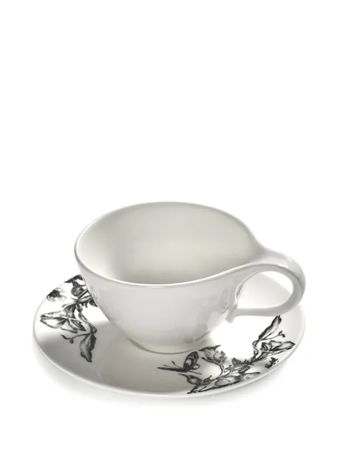 Serax set de seis tazas de té con estampado floral en colaboración con Tomorrowland