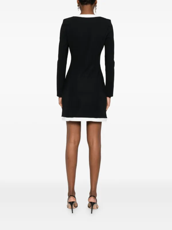 CHIARA BONI La Petite Robe buttoned-up V-neck Dress Black