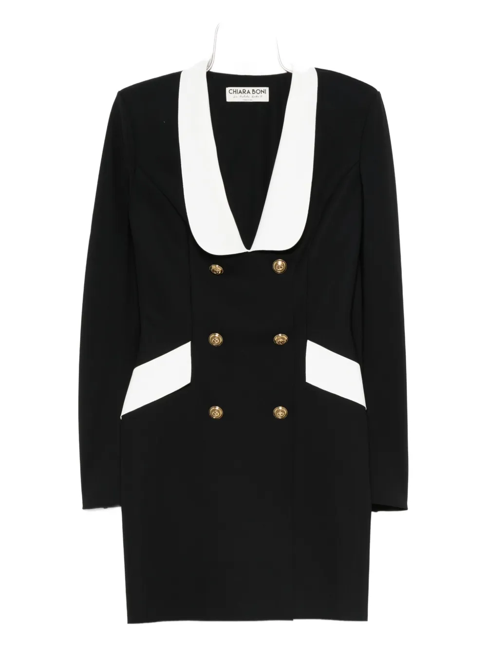 CHIARA BONI La Petite Robe double-breasted blazer dress | Black | Image 1