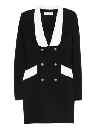 CHIARA BONI La Petite Robe double-breasted Blazer Dress | Black | FARFETCH CHIARA BONI La Petite Robe double-breasted Blazer Dress | Black | FARFETCH