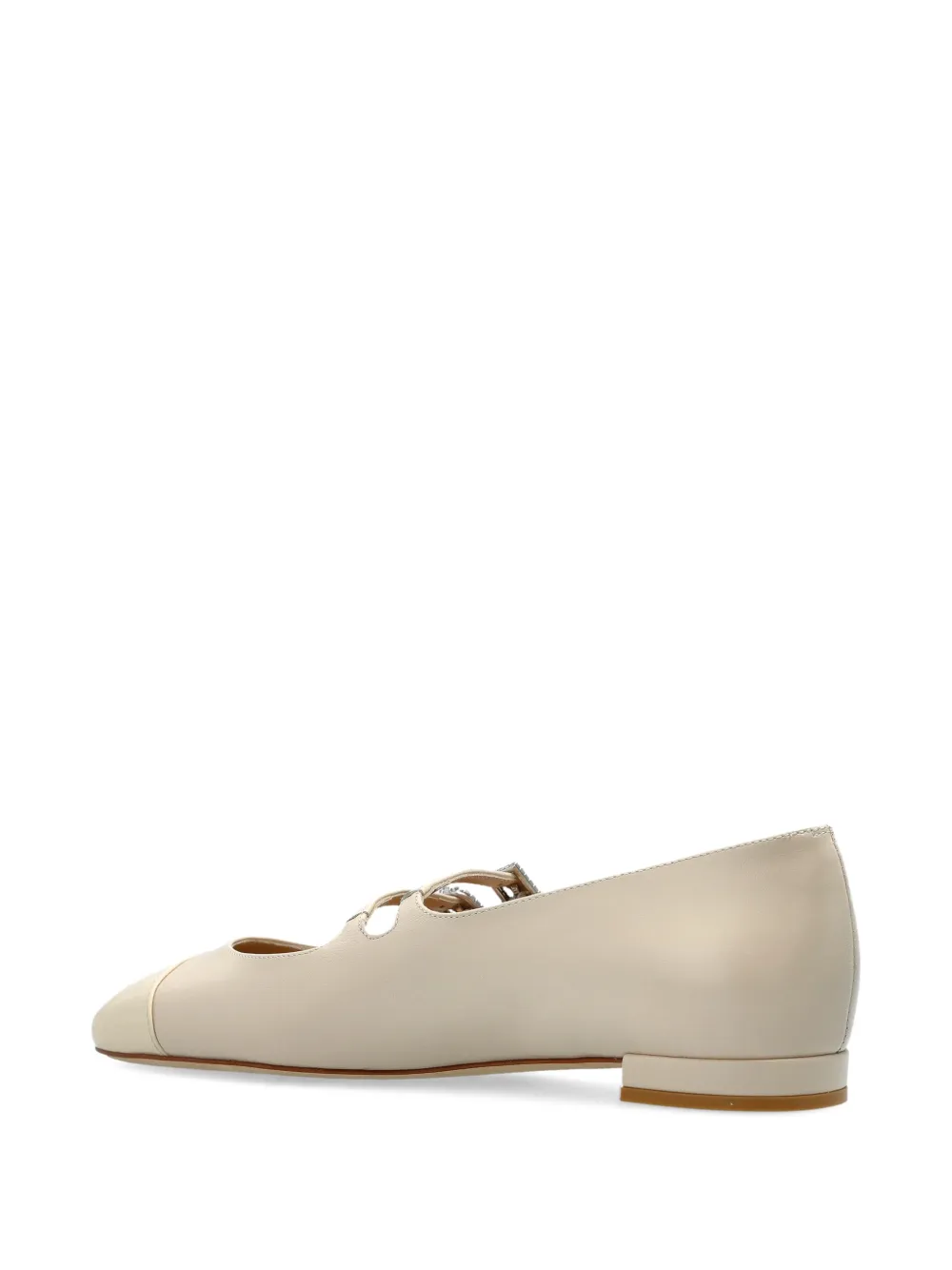 Stuart Weitzman leather ballet flats LINEN