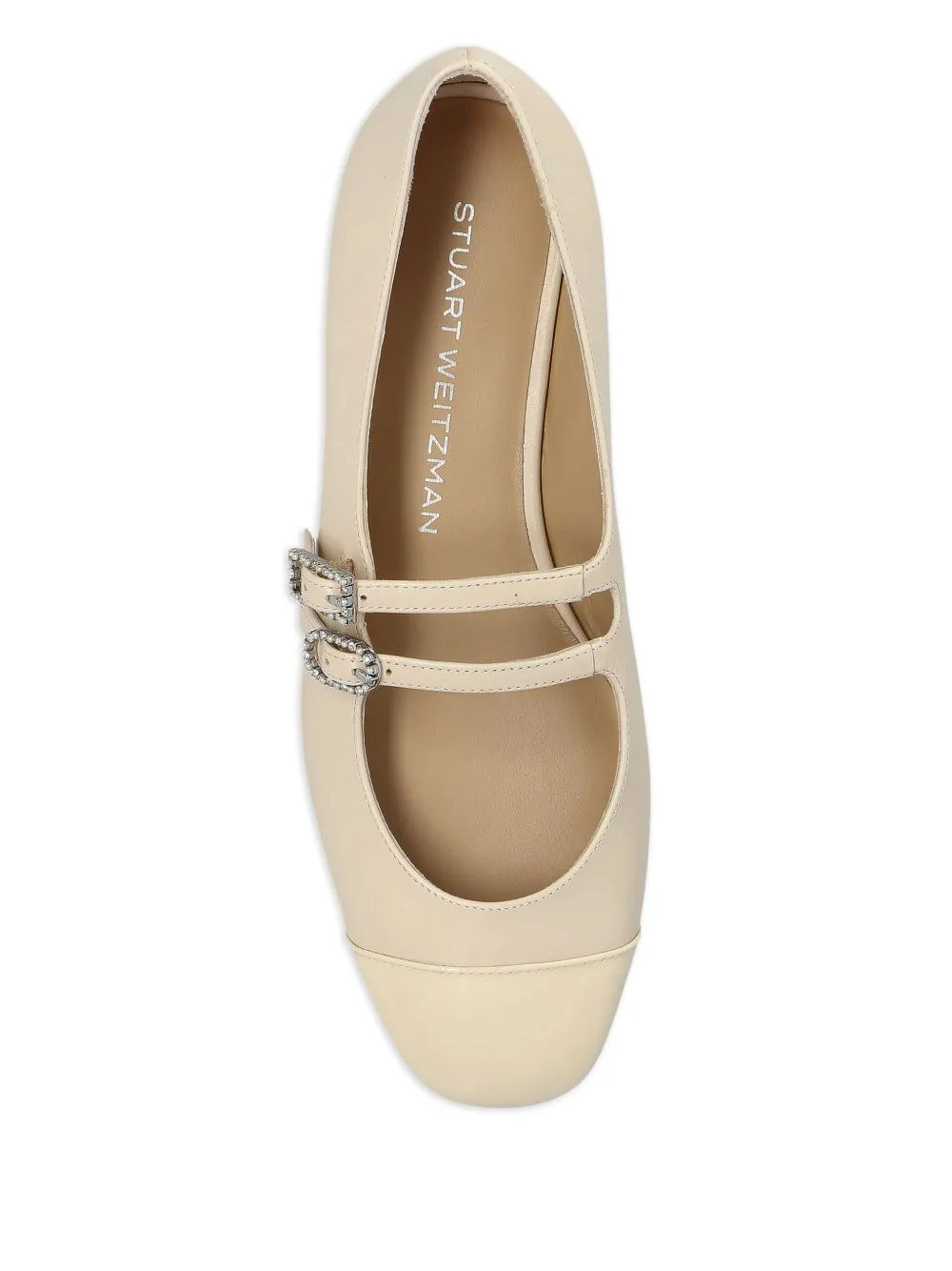 Stuart Weitzman leather ballet flats LINEN