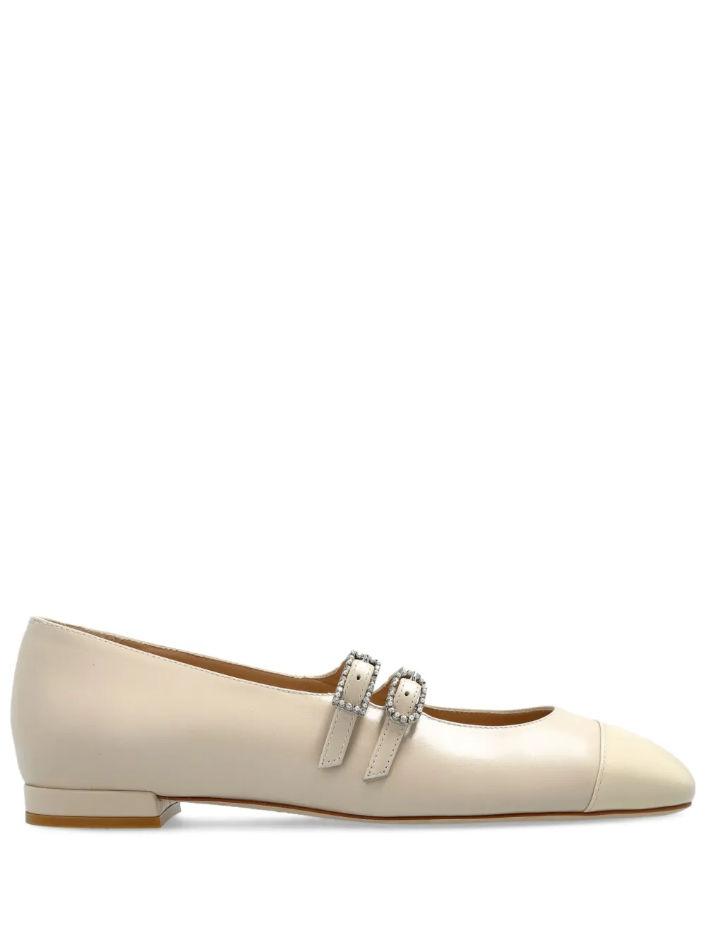 Stuart Weitzman leather ballet flats LINEN