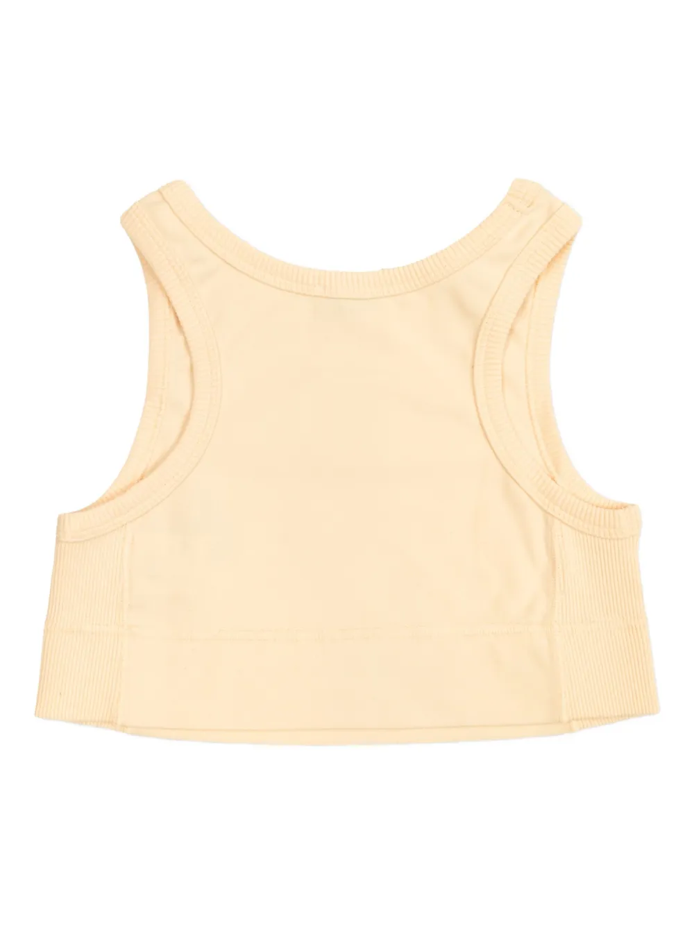 Dolce & Gabbana Kids Geribbelde top met logo van pailletten Beige
