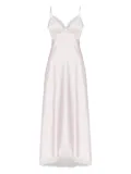 LoveShackFancy Manuela lace-trimmed polka-dot maxi dress - Pink