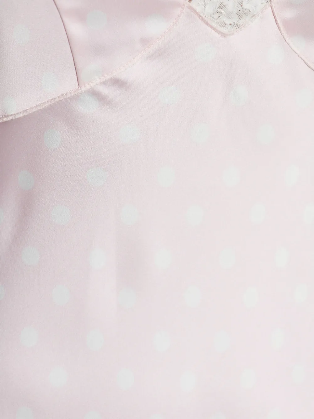 LoveShackFancy Manuela maxi-jurk met afwerking van kant en stippen Roze
