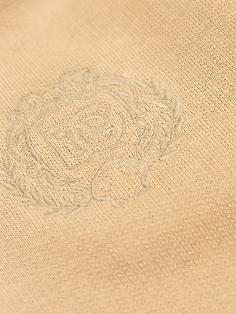 Dolce & Gabbana Kids Hoodie met geborduurd logo en rits Beige