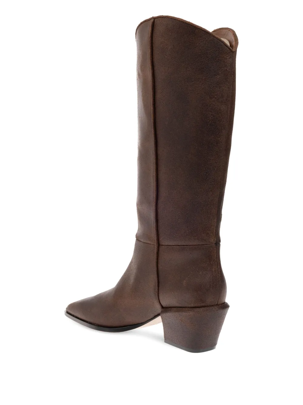Paris Texas 50mm Bettina leather pointed-toe boots Brown