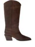 Paris Texas 50mm Bettina leather pointed-toe boots - Brown