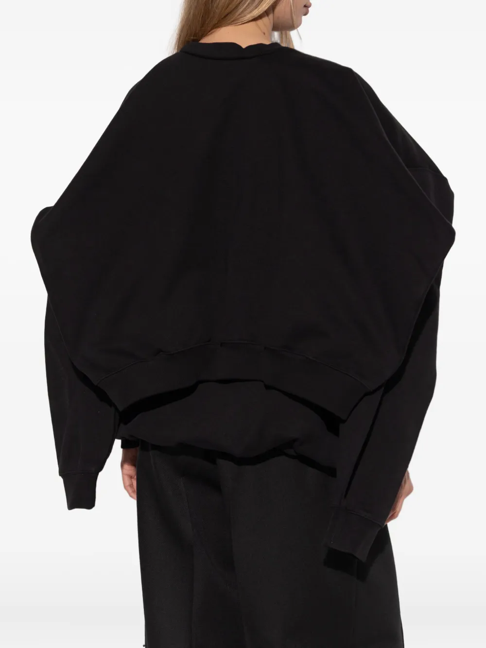 Vetements Layered Cotton Sweatshirt In Black