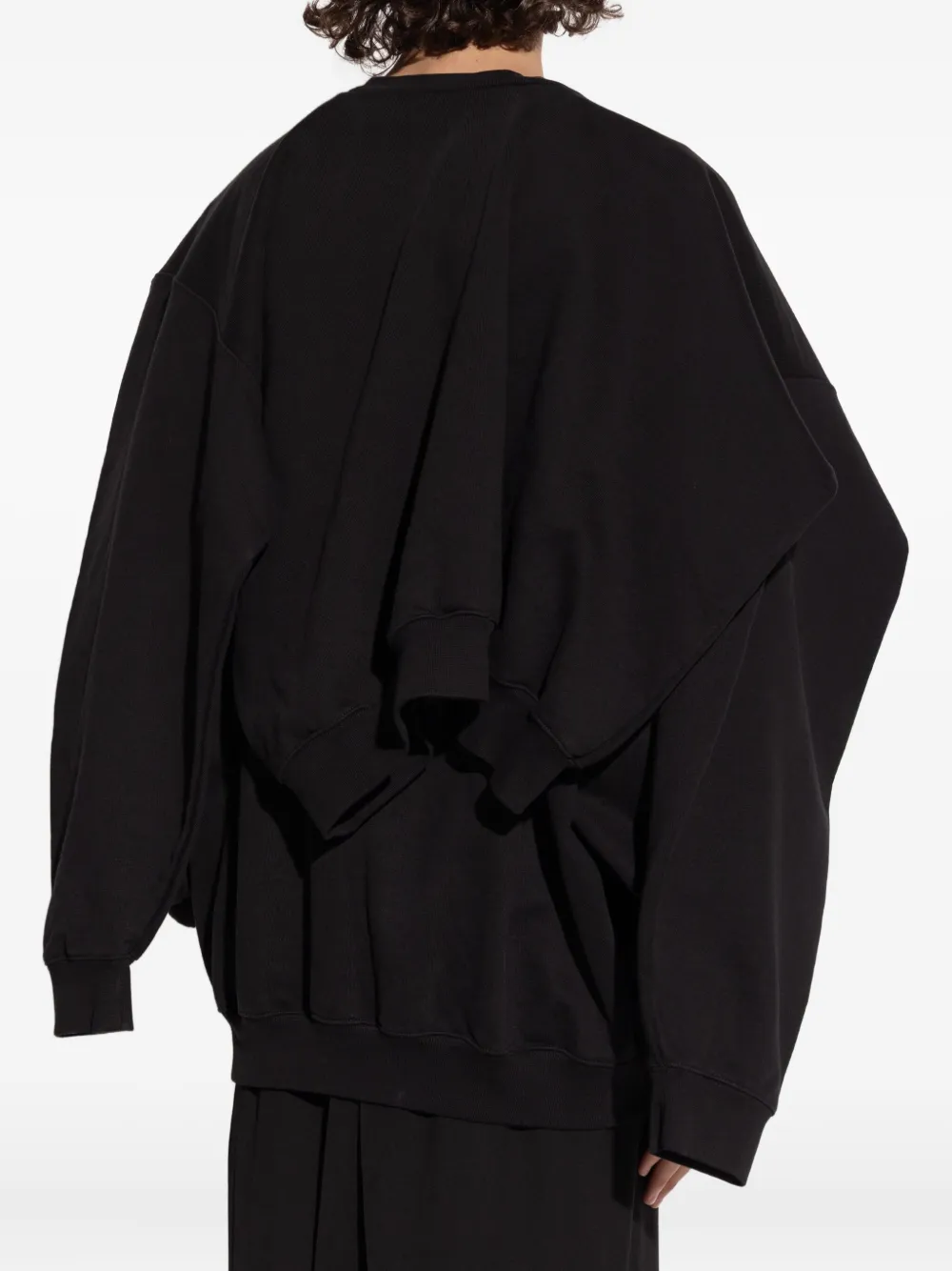 Vetements Layered Cotton Sweatshirt In Black