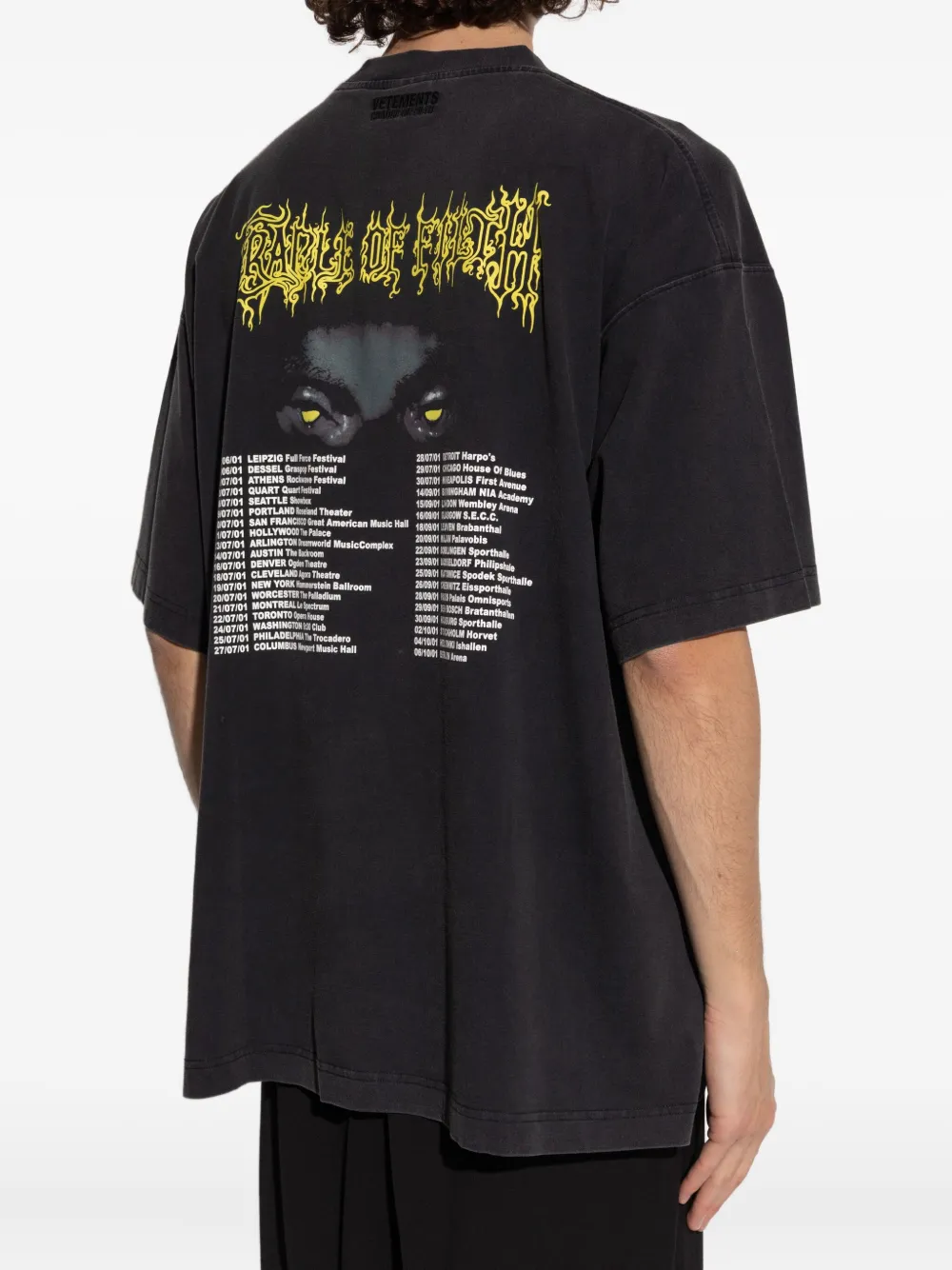 VETEMENTS T-shirt met print Zwart