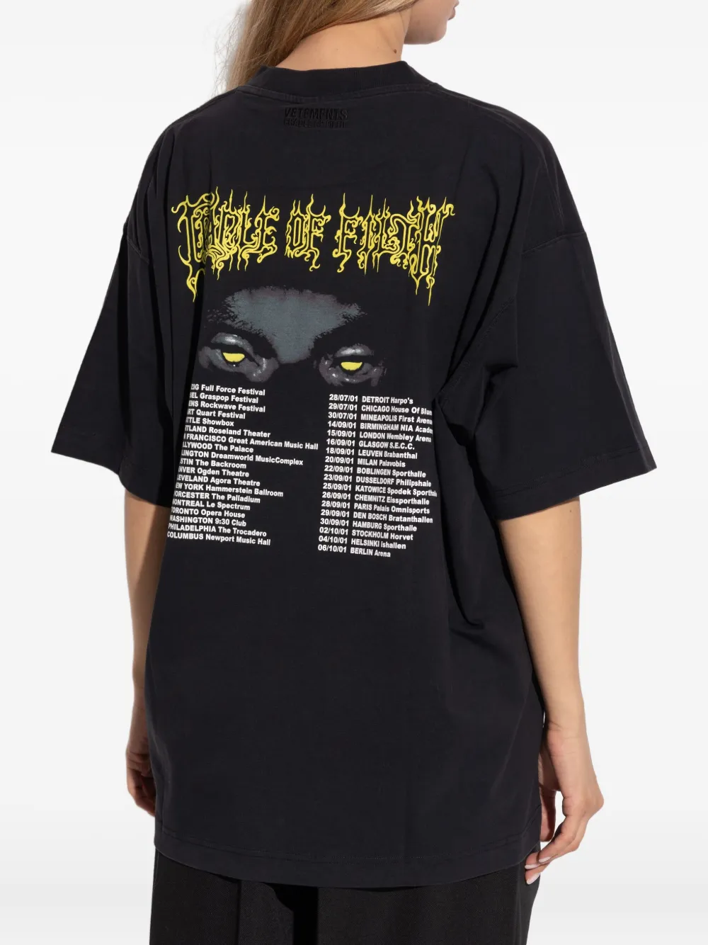 VETEMENTS T-shirt met print Zwart
