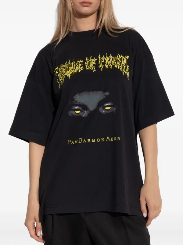 VETEMENTS graphic-print T-shirt | Black | FARFETCH
