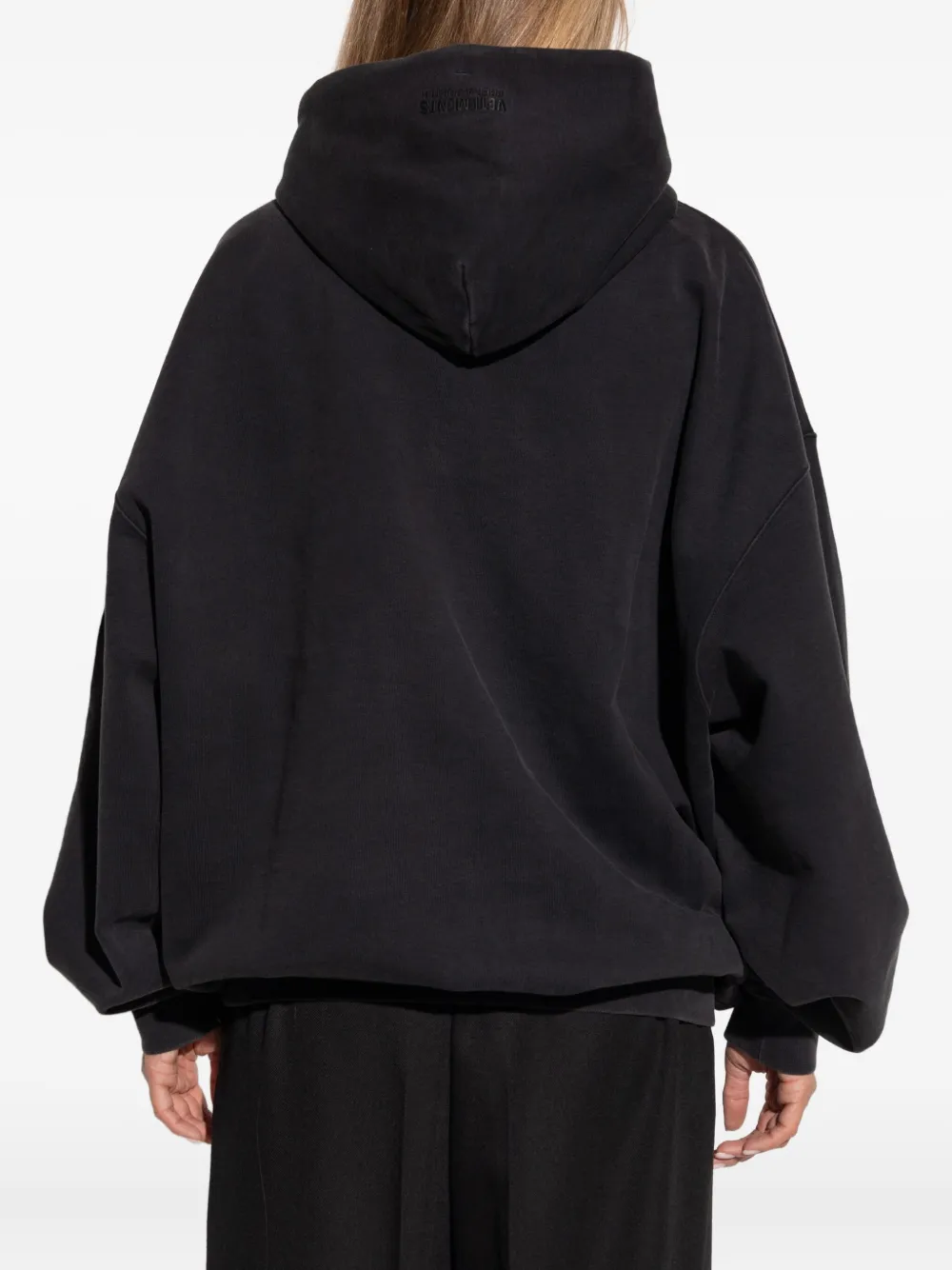 VETEMENTS Katoenen hoodie met grafische print Zwart