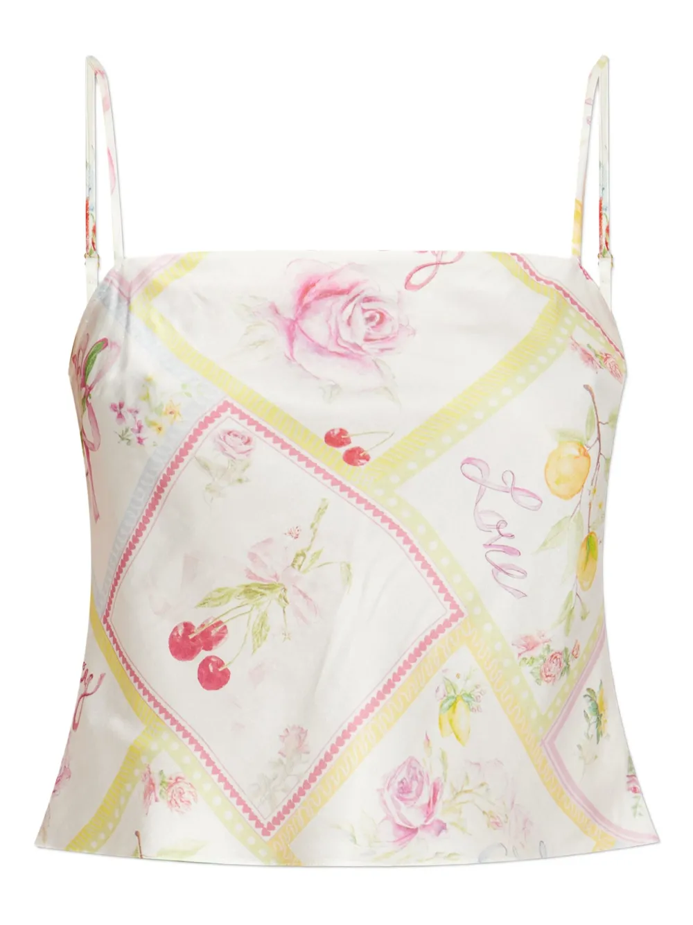 Loveshackfancy Cabi Floral-print Cami Top In Multi