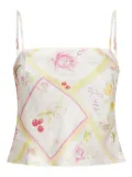 LoveShackFancy Cabi floral-print cami top - White