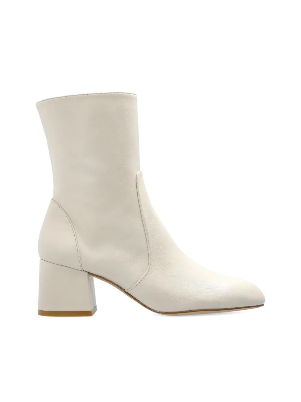 Stuart Weitzman 60mm leather heeled boots White