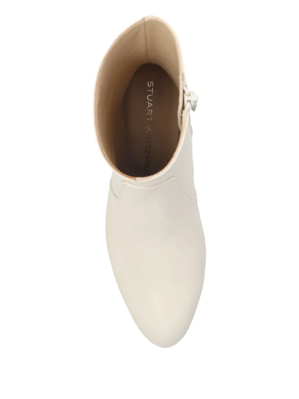 Stuart Weitzman 60mm leather heeled boots White