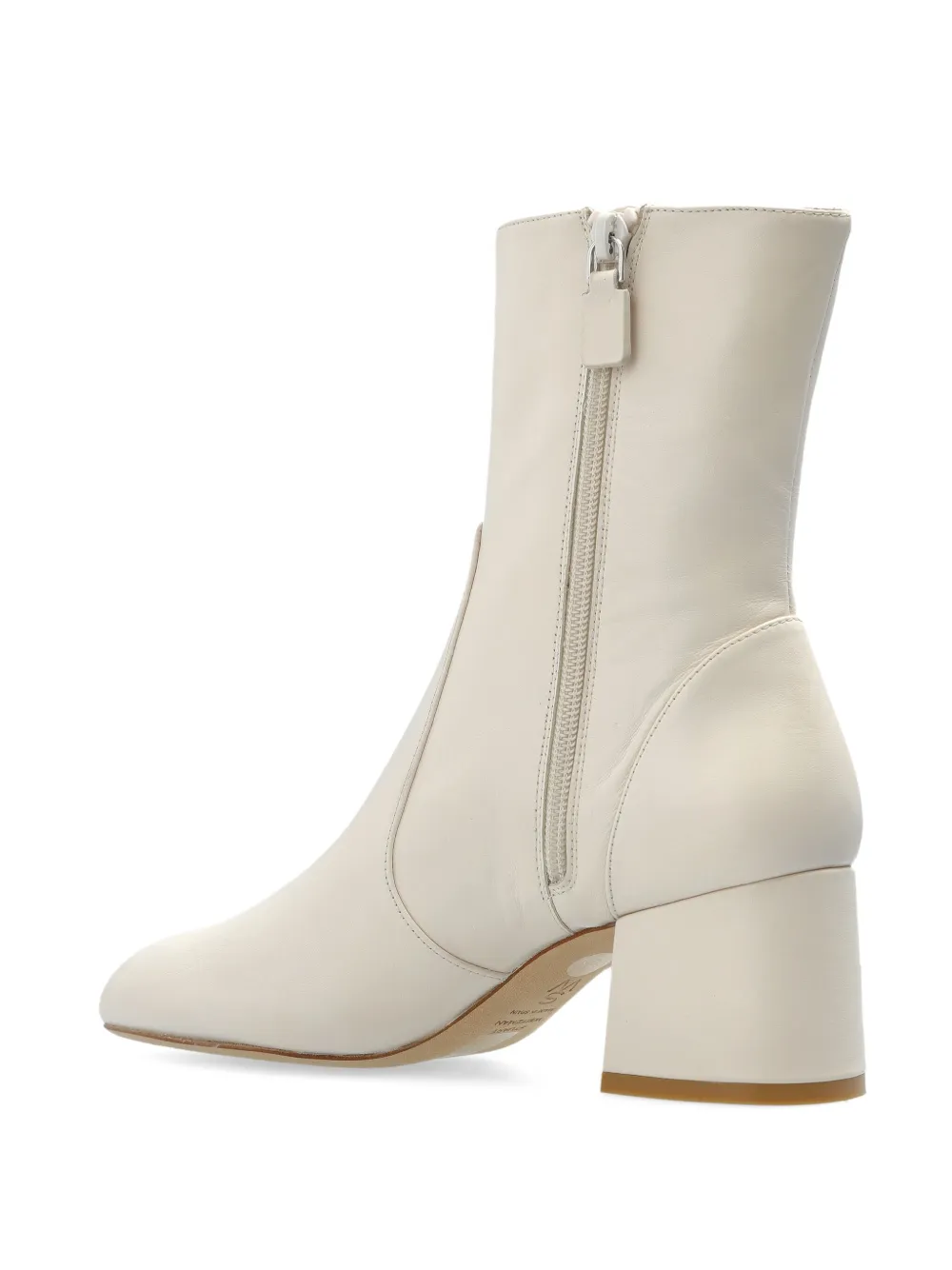 Stuart Weitzman 60mm leather heeled boots White