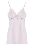 LoveShackFancy Sydow scallop-trim tie-front mini dress - Pink