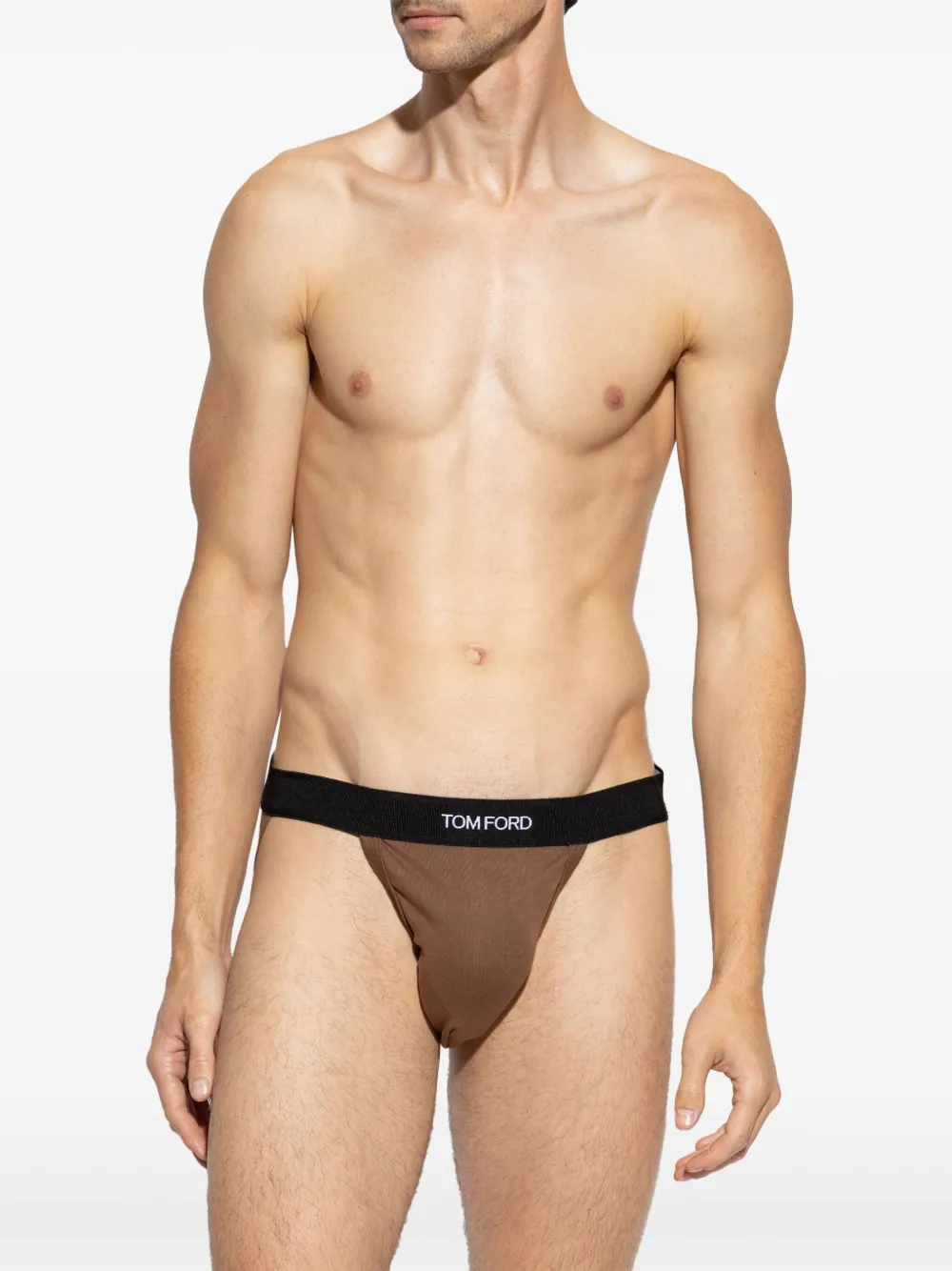 TOM FORD Jockstrap verfraaid met logo Bruin