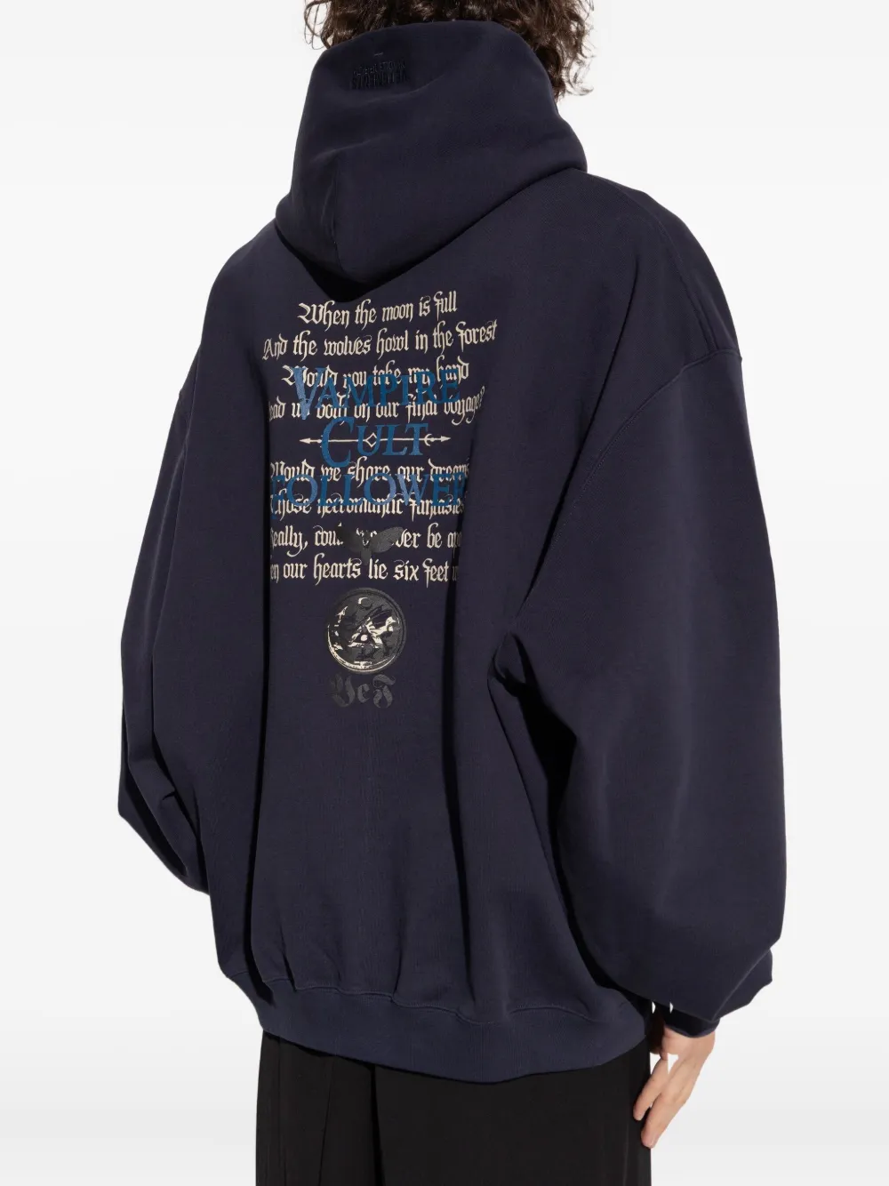 VETEMENTS Hoodie met grafische print Blauw