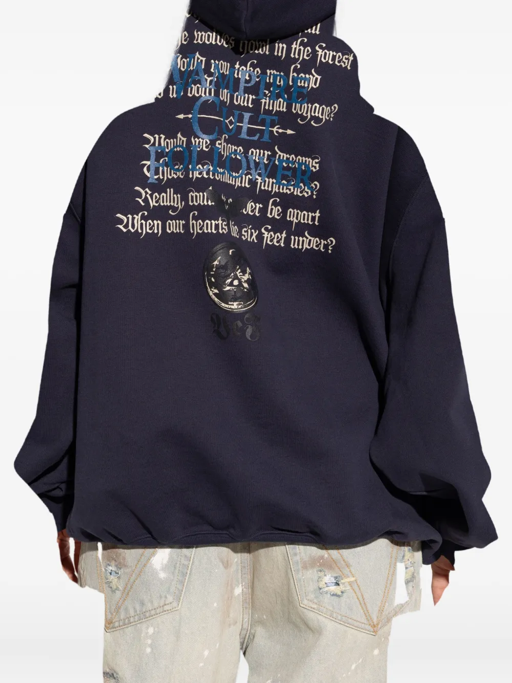 VETEMENTS Hoodie met grafische print Blauw