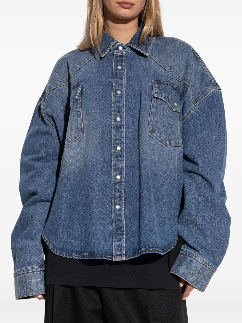 VETEMENTS Denim blouse Blauw
