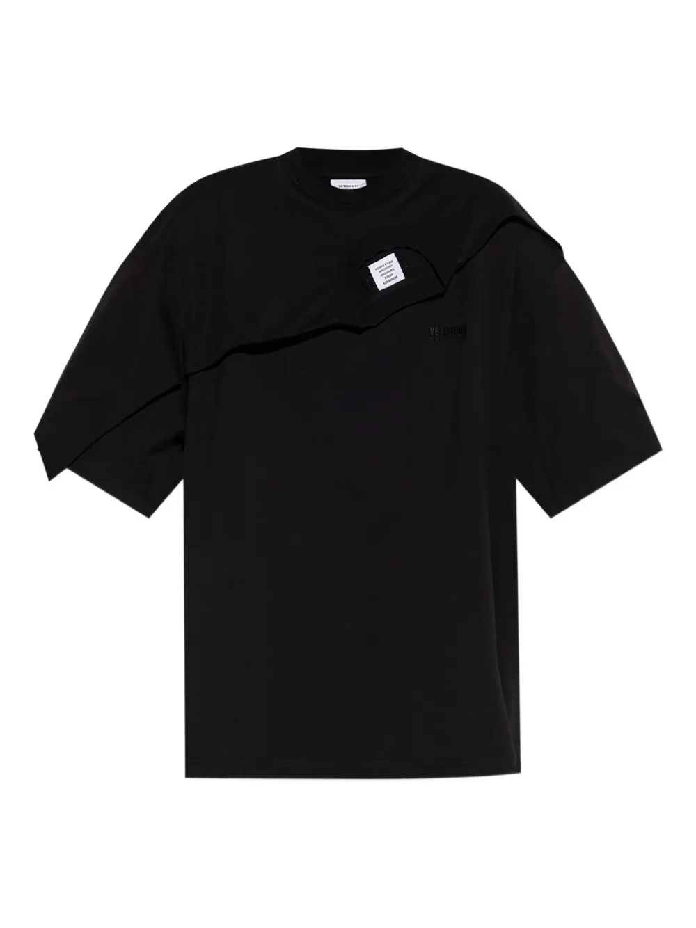 VETEMENTS layered-panel T-shirt | Black | Image 1