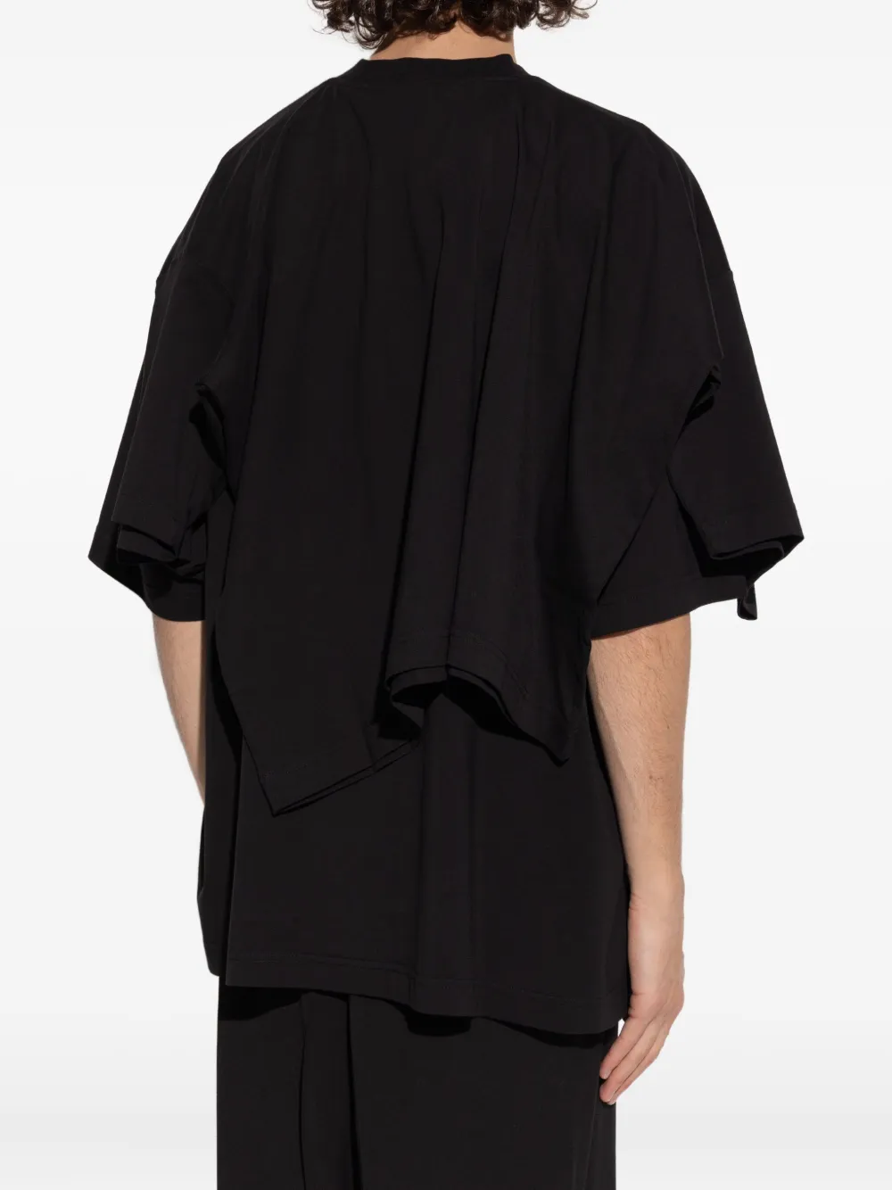 VETEMENTS T-shirt met gelaagd vlak Zwart