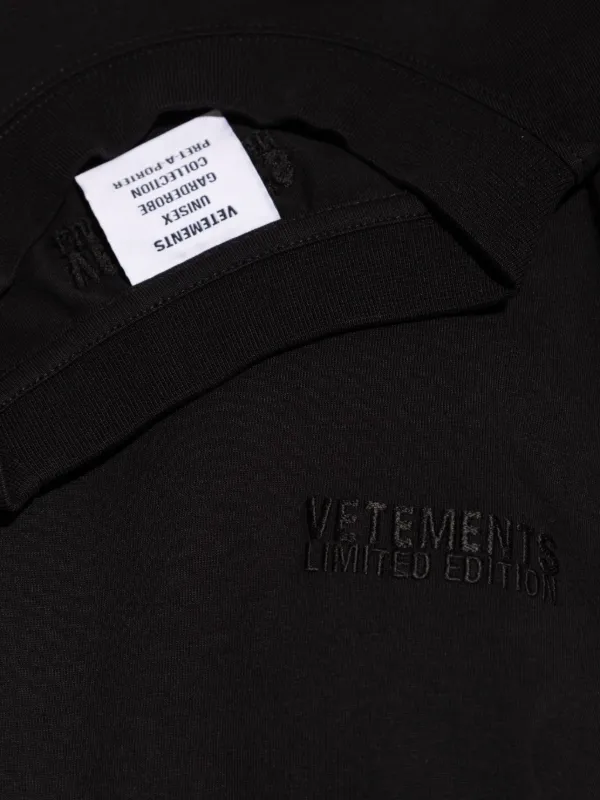 VETEMENTS レイヤードパネル Tシャツ | ブラック | FARFETCH JP