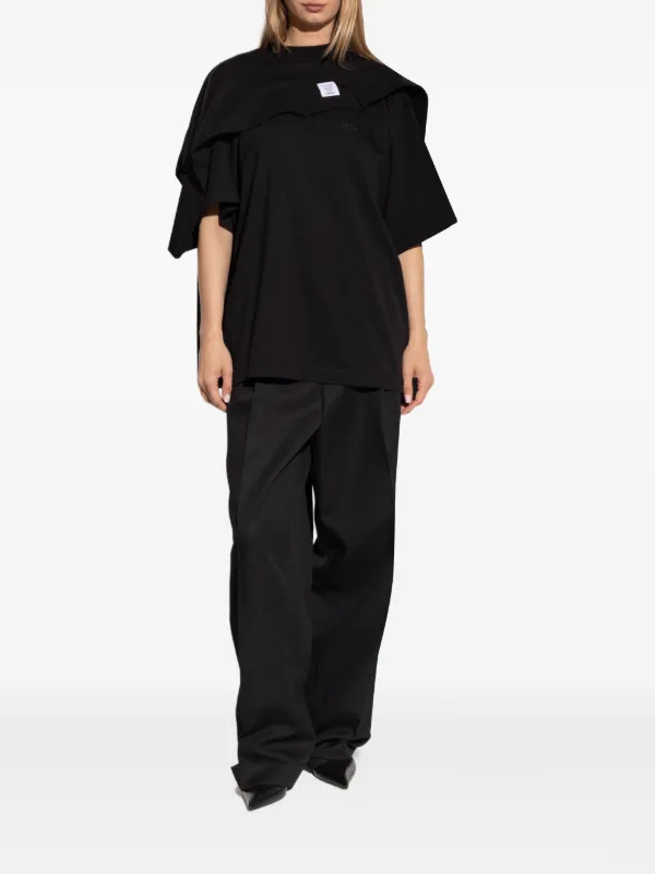 VETEMENTS レイヤードパネル Tシャツ | ブラック | FARFETCH JP