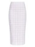 LoveShackFancy gingham midi skirt - White