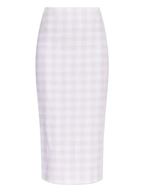 Jupe mi-longue à carreaux vichy - LoveShackFancy - Modalova