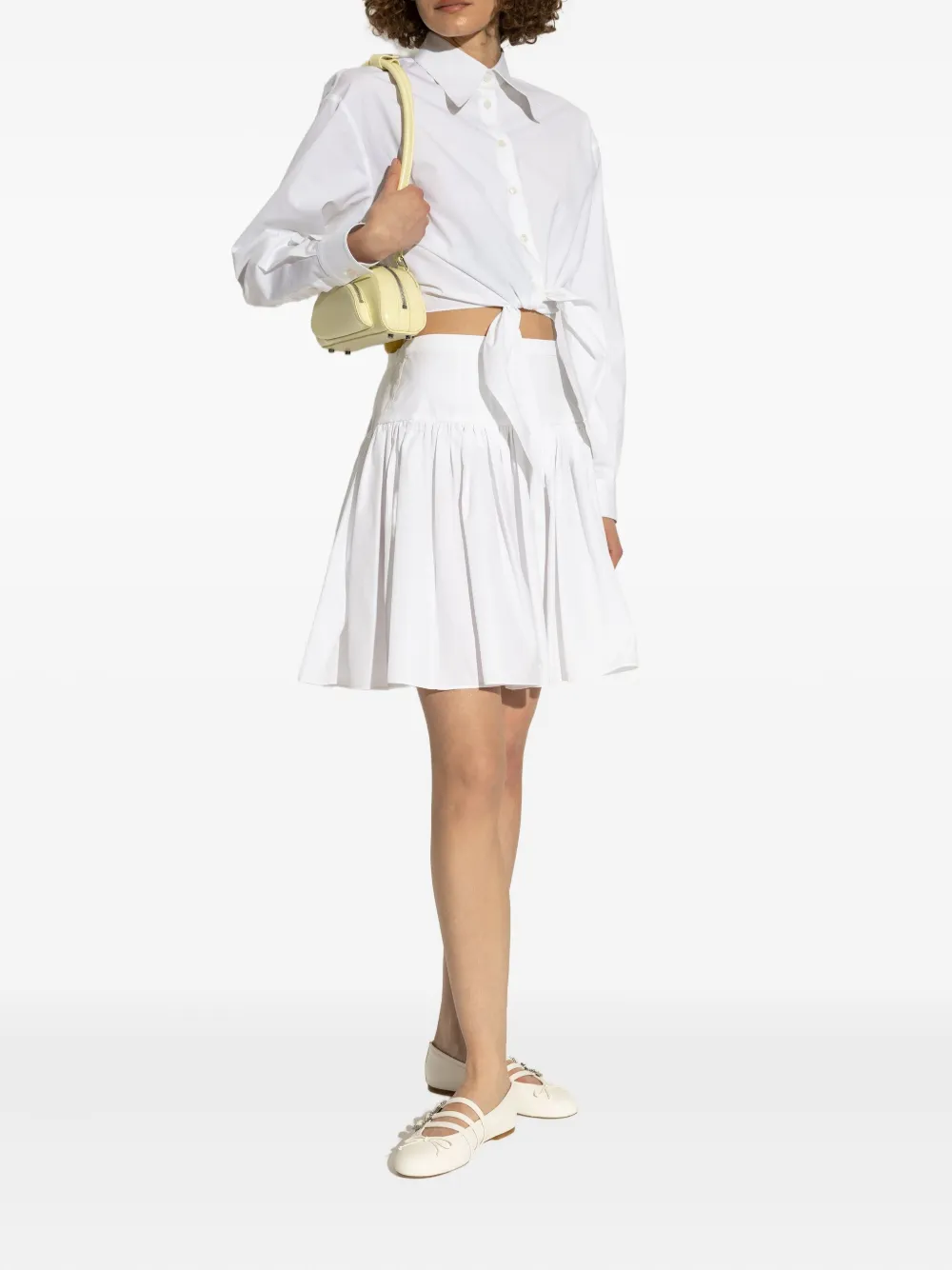 Stuart Weitzman Celeste buckle-embellished ballet flats White