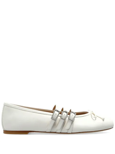 Stuart Weitzman Celeste buckle-embellished ballet flats