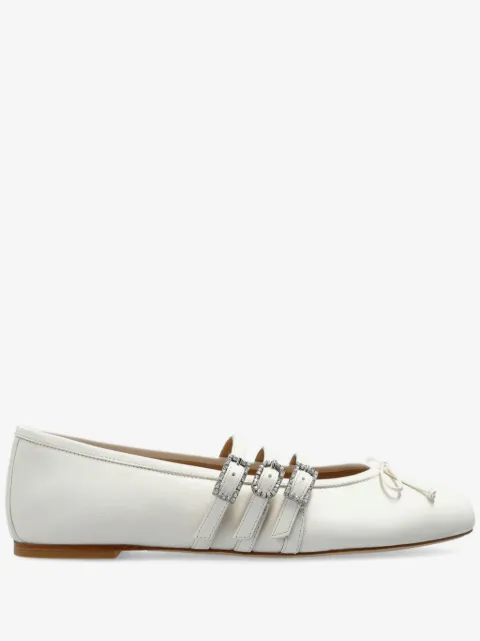 Stuart Weitzman Celeste buckle-embellished ballet flats