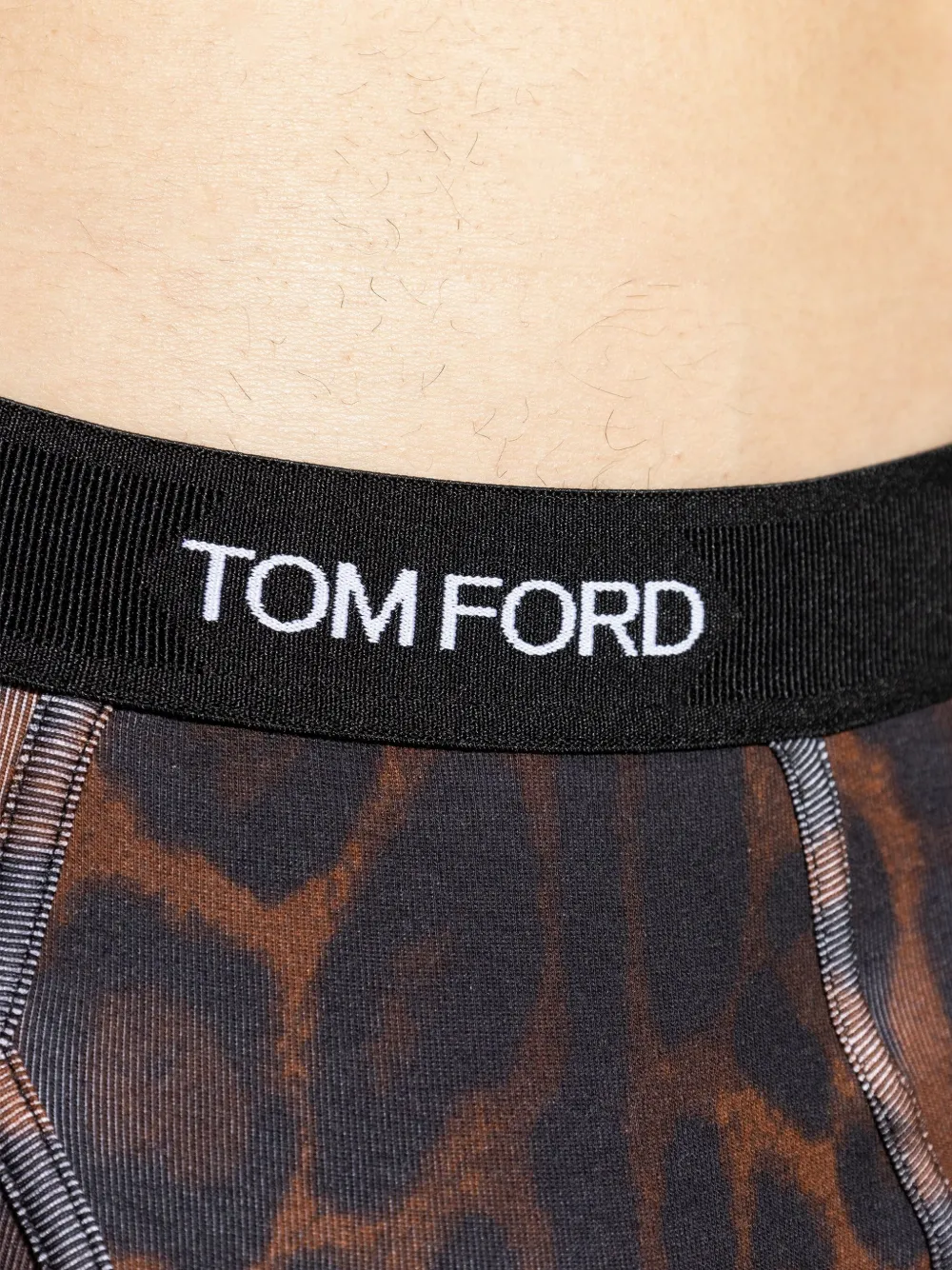 TOM FORD Slip met luipaardprint Bruin