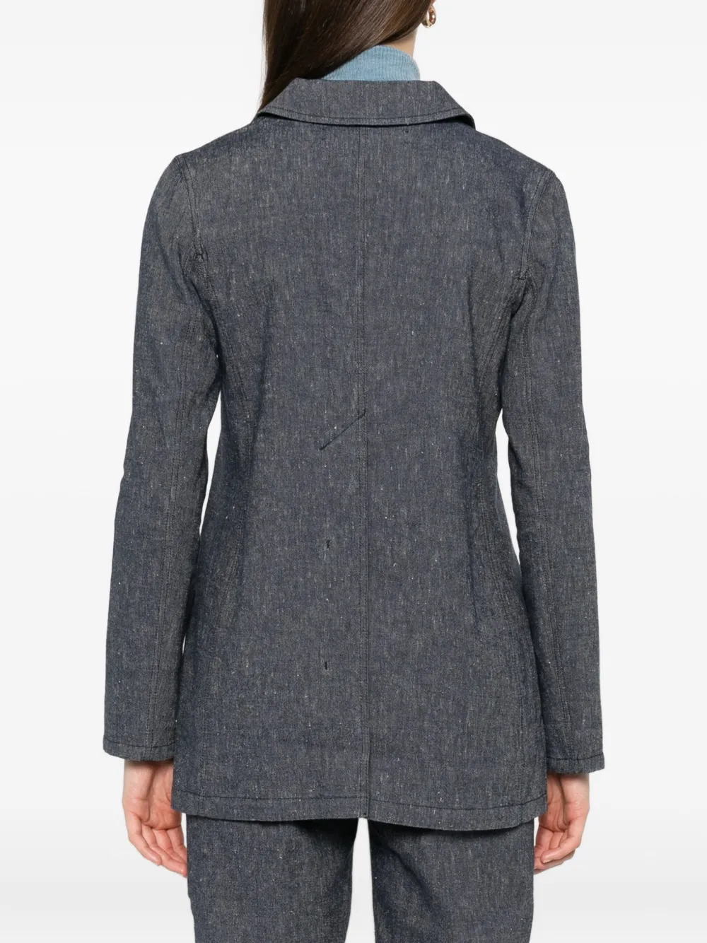 MARK KENLY DOMINO TAN Robin blazer met knoopsluiting Blauw