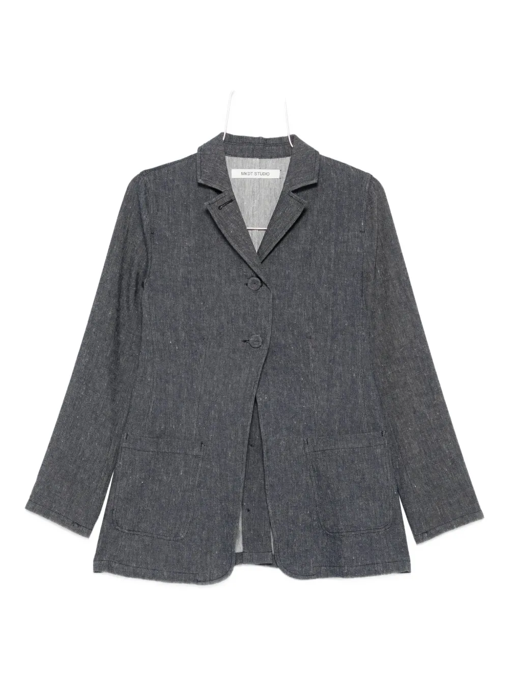 MARK KENLY DOMINO TAN Robin button-fastening blazer - Blu