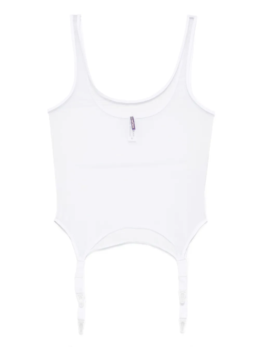 Maison Close Pure Tentation body met jarretelgordel Wit