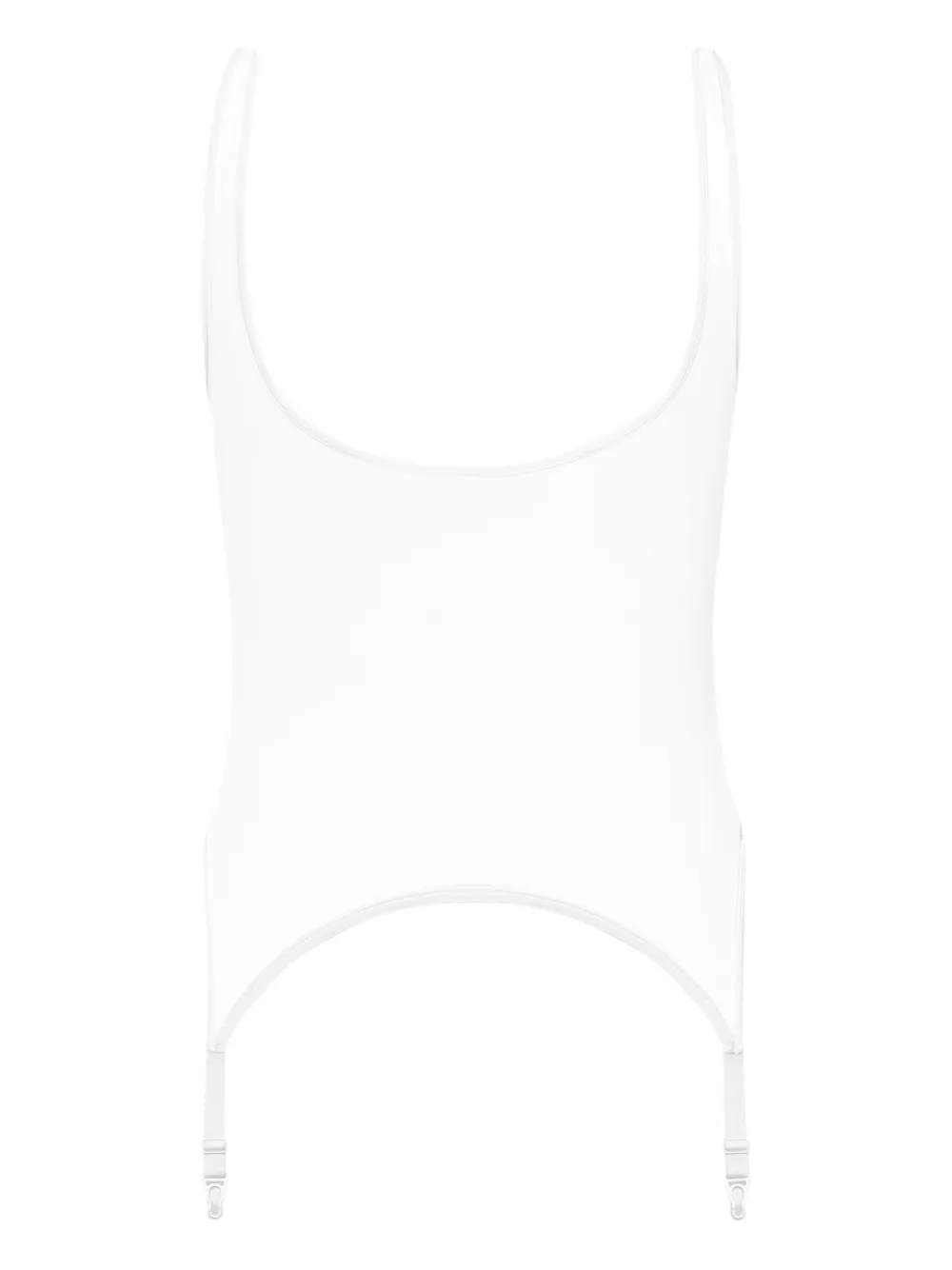 Maison Close Pure Tentation body met jarretelgordel Wit